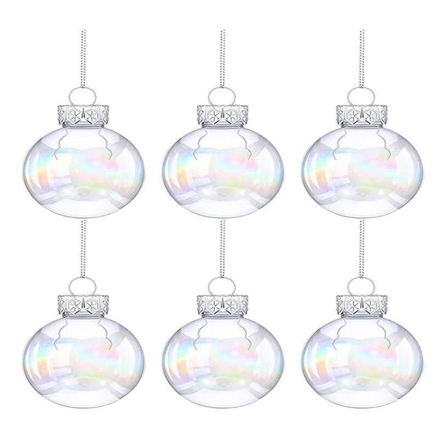 Clear Ornament Balls Fillable Durable Christmas DIY Plastic Hollow Ball  Portable Bulb Ball Xmas Tree Hanging Ornaments Decor - AliExpress